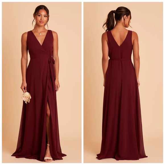 Birdy Grey Dresses & Skirts - NEW Birdy Grey Minae Bridesmaid Maxi Dress Cabernet Chiffon Size Medium NWT